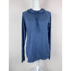 Athleta women's small blue‎ uptempo hoodie sweatshirt athletic pullover top